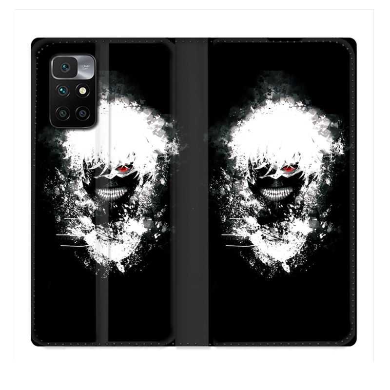 Housse Cuir Portefeuille Pour Xiaomi Redmi 10 Manga Tokyo Ghoul Kaneki Tag