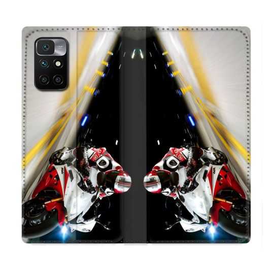 Housse Cuir Portefeuille Pour Xiaomi Redmi 10 Moto Course GP R6