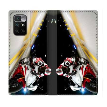 Housse Cuir Portefeuille Pour Xiaomi Redmi 10 Moto Course GP R6