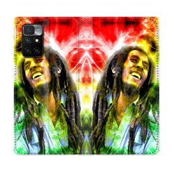 Housse Cuir Portefeuille Pour Xiaomi Redmi 10 Musique Bob Marley Color