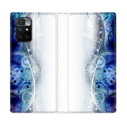 Housse Cuir Portefeuille Pour Xiaomi Redmi 10 Musique Partition Vague