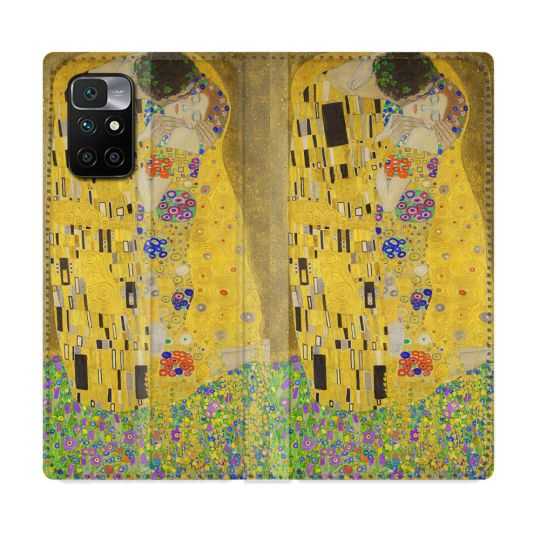 Housse Cuir Portefeuille Pour Xiaomi Redmi 10 Peinture Le Baiser