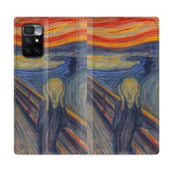 Housse Cuir Portefeuille Pour Xiaomi Redmi 10 Peinture Le Cri