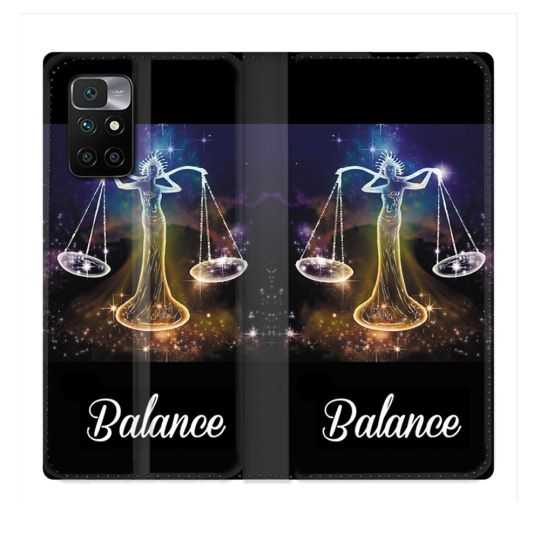 Housse Cuir Portefeuille Pour Xiaomi Redmi 10 Signe Zodiaque 2 Balance