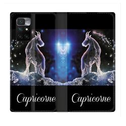 Housse Cuir Portefeuille Pour Xiaomi Redmi 10 Signe Zodiaque 2 Capricorne