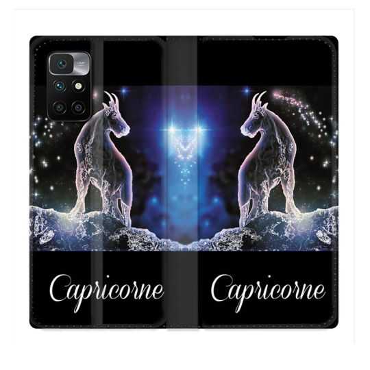 Housse Cuir Portefeuille Pour Xiaomi Redmi 10 Signe Zodiaque 2 Capricorne