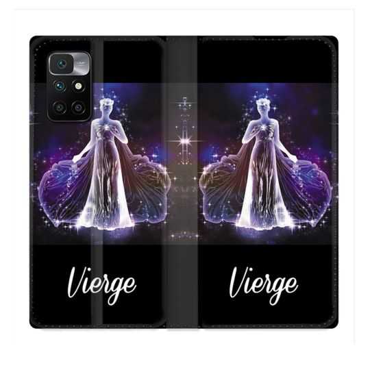 Housse Cuir Portefeuille Pour Xiaomi Redmi 10 Signe Zodiaque 2 Vierge