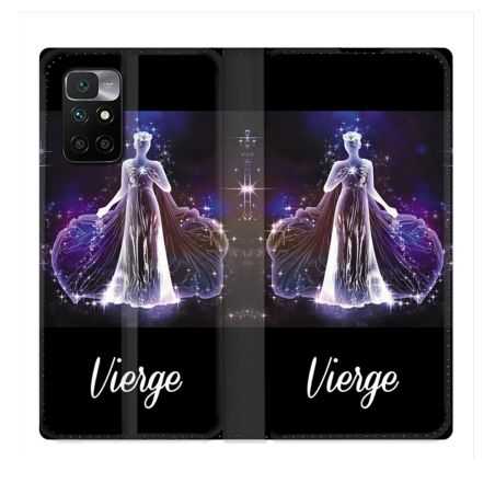 Housse Cuir Portefeuille Pour Xiaomi Redmi 10 Signe Zodiaque 2 Vierge