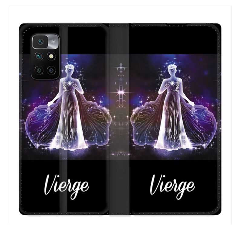 Housse Cuir Portefeuille Pour Xiaomi Redmi 10 Signe Zodiaque 2 Vierge