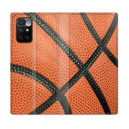Housse Cuir Portefeuille Pour Xiaomi Redmi 10 Sport Ballon Basket
