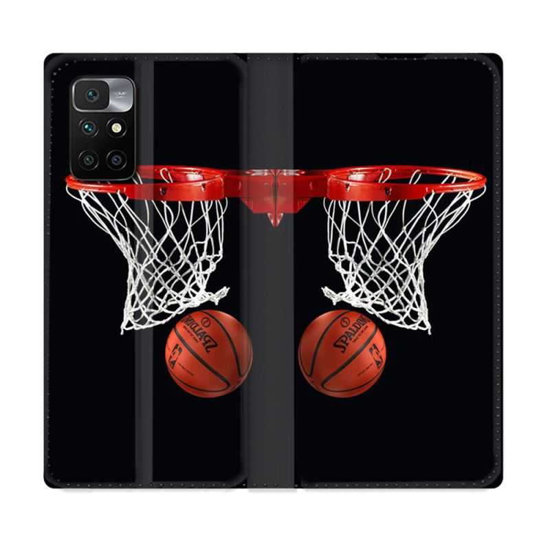 Housse Cuir Portefeuille Pour Xiaomi Redmi 10 Sport Basket Panier