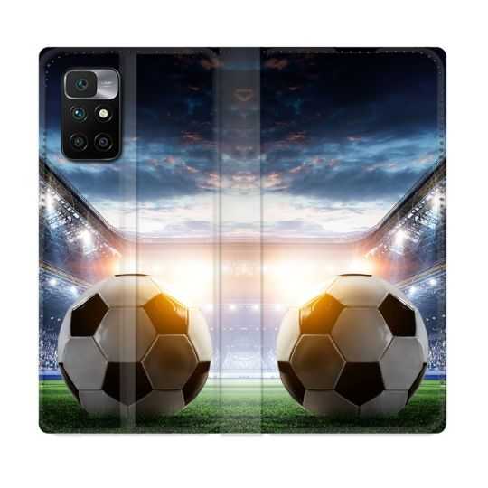 Housse Cuir Portefeuille Pour Xiaomi Redmi 10 Sport Football Stade