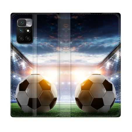 Housse Cuir Portefeuille Pour Xiaomi Redmi 10 Sport Football Stade