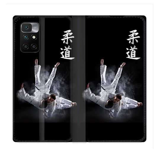 Housse Cuir Portefeuille Pour Xiaomi Redmi 10 Sport Judo Noir