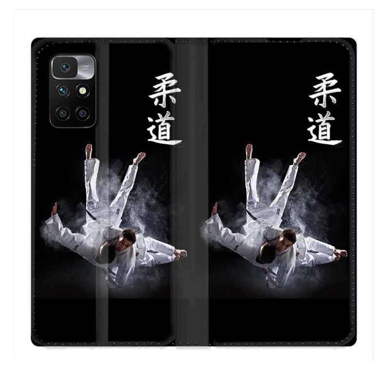 Housse Cuir Portefeuille Pour Xiaomi Redmi 10 Sport Judo Noir