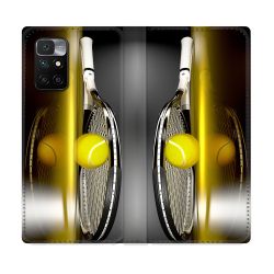 Housse Cuir Portefeuille Pour Xiaomi Redmi 10 Sport Tennis Reflet