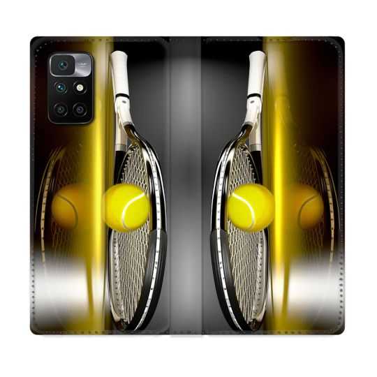 Housse Cuir Portefeuille Pour Xiaomi Redmi 10 Sport Tennis Reflet
