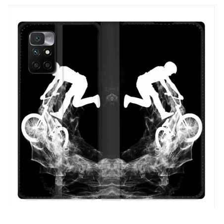 Housse Cuir Portefeuille Pour Xiaomi Redmi 10 Sport VTT Noir