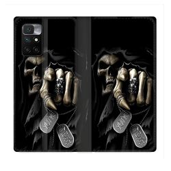 Housse Cuir Portefeuille Pour Xiaomi Redmi 10 Tete de Mort Your Next