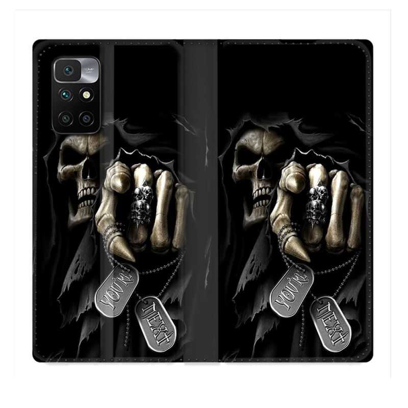 Housse Cuir Portefeuille Pour Xiaomi Redmi 10 Tete de Mort Your Next