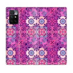 Housse Cuir Portefeuille Pour Xiaomi Redmi 10 Texture Carreau Ciment Violet
