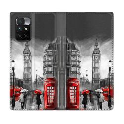 Housse Cuir Portefeuille Pour Xiaomi Redmi 10 Voyage Angleterre Londres Vintage