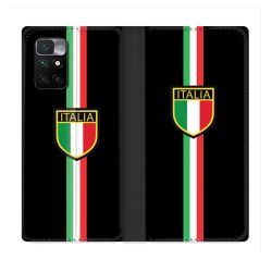 Housse Cuir Portefeuille Pour Xiaomi Redmi 10 Voyage Italie 3 Noir