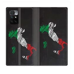 Housse Cuir Portefeuille Pour Xiaomi Redmi 10 Voyage Italie Botte