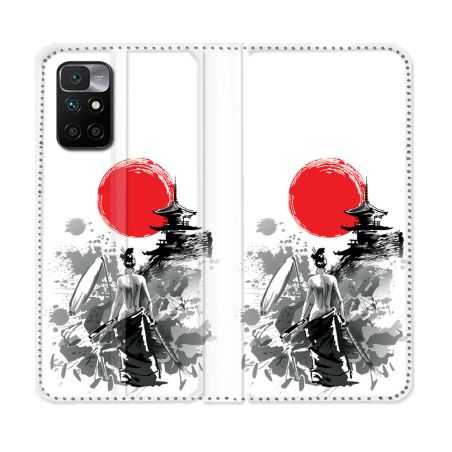 Housse Cuir Portefeuille Pour Xiaomi Redmi 10 Voyage Japon Femme