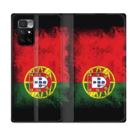 Housse Cuir Portefeuille Pour Xiaomi Redmi 10 Voyage Portugal Drapeau