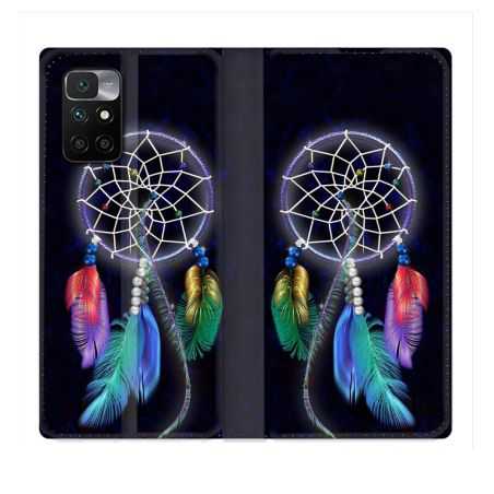 Housse Cuir Portefeuille Pour Xiaomi Redmi 10 Zen Attrape Reve Multicolore