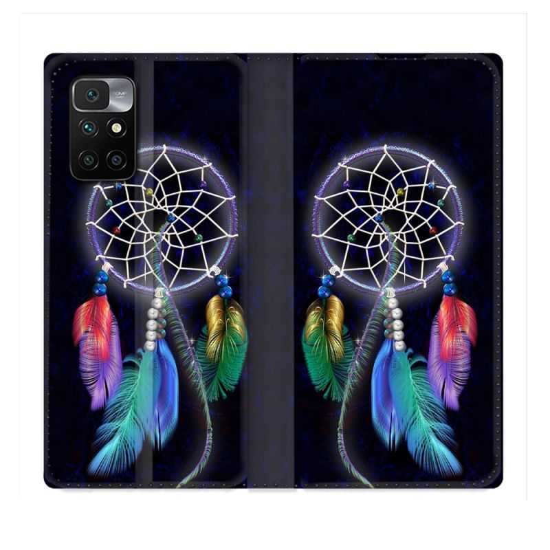 Housse Cuir Portefeuille Pour Xiaomi Redmi 10 Zen Attrape Reve Multicolore