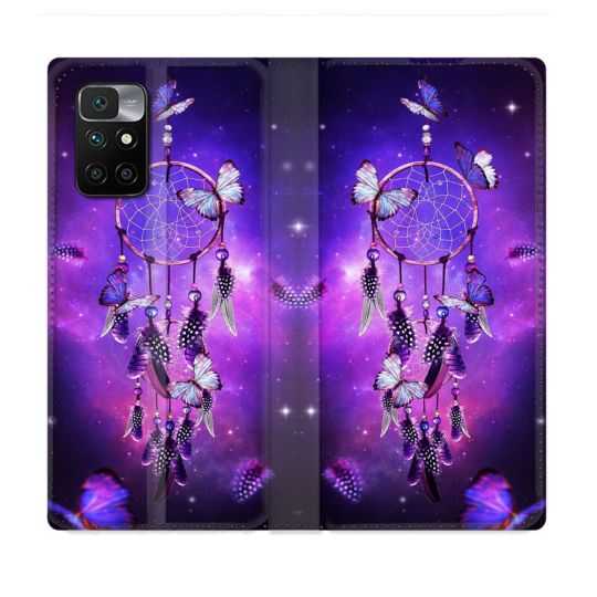 Housse Cuir Portefeuille Pour Xiaomi Redmi 10 Zen Attrape Reve Papillon