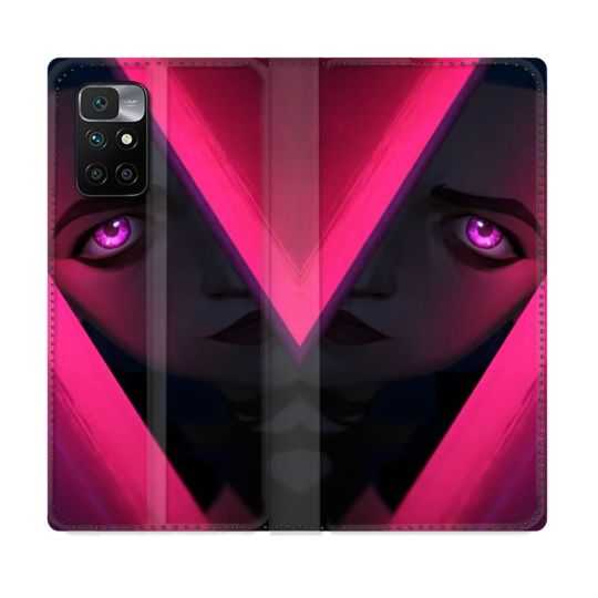 Housse Cuir Portefeuille Pour Xiaomi Redmi 10 Arcane Jynx Rose