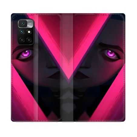 Housse Cuir Portefeuille Pour Xiaomi Redmi 10 Arcane Jynx Rose