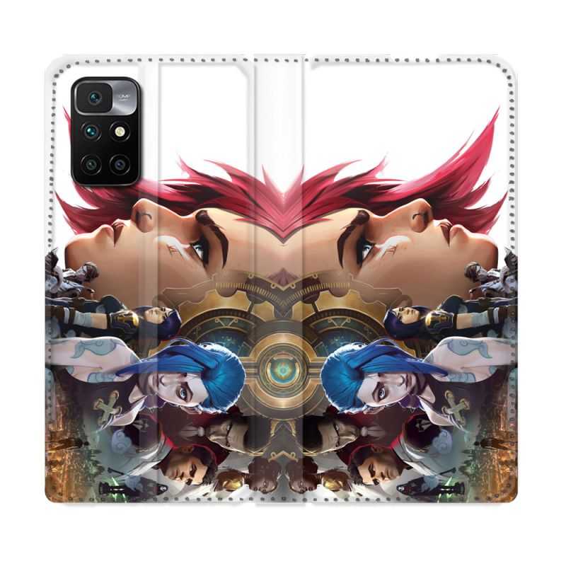 Housse Cuir Portefeuille Pour Xiaomi Redmi 10 Arcane Jynx Sœur