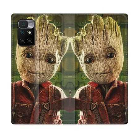 Housse Cuir Portefeuille Pour Xiaomi Redmi 10 Groot Vert