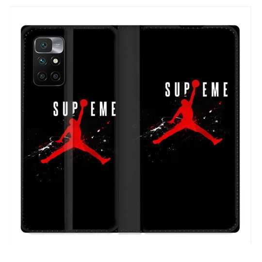 Housse Cuir Portefeuille Pour Xiaomi Redmi 10 Jordan Supreme Noir