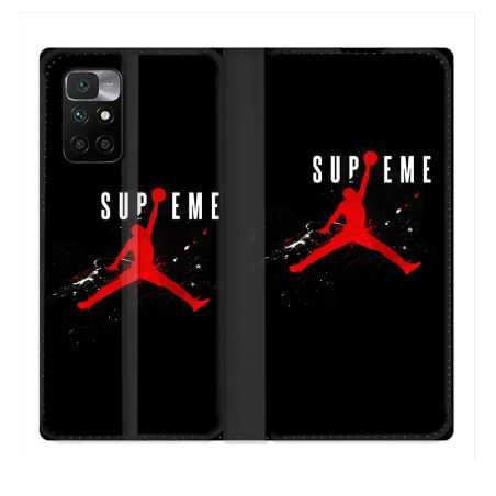 Housse Cuir Portefeuille Pour Xiaomi Redmi 10 Jordan Supreme Noir