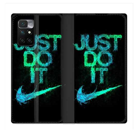 Housse Cuir Portefeuille Pour Xiaomi Redmi 10 Nike Just Do It