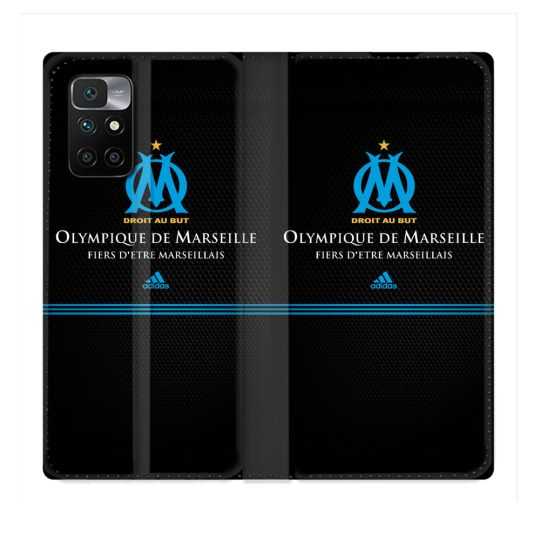 Housse Cuir Portefeuille Pour Xiaomi Redmi 10 Olympique Marseille OM Fier etre Marseillais