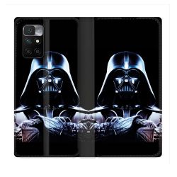 Housse Cuir Portefeuille Pour Xiaomi Redmi 10 Star Wars - Dark Vador Noir