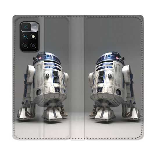 Housse Cuir Portefeuille Pour Xiaomi Redmi 10 Star Wars - R2D2