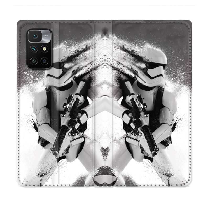 Housse Cuir Portefeuille Pour Xiaomi Redmi 10 Star Wars - Trooper