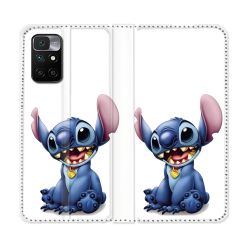 Housse Cuir Portefeuille Pour Xiaomi Redmi 10 Stitch Blanc