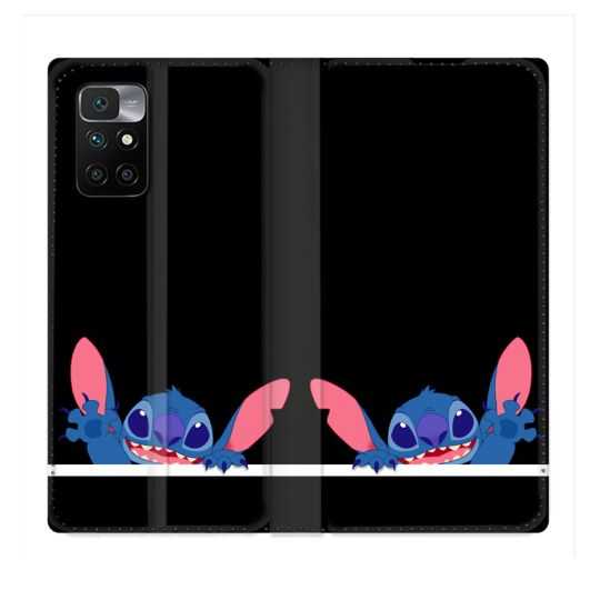 Housse Cuir Portefeuille Pour Xiaomi Redmi 10 Stitch Noir