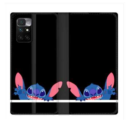 Housse Cuir Portefeuille Pour Xiaomi Redmi 10 Stitch Noir