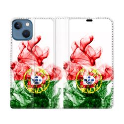 Housse Cuir Portefeuille Pour Iphone 14 (6.1) Voyage Portugal Flamme