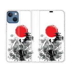 Housse Cuir Portefeuille Pour Iphone 14 (6.1) Voyage Japon Femme