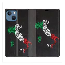 Housse Cuir Portefeuille Pour Iphone 14 (6.1) Voyage Italie Botte